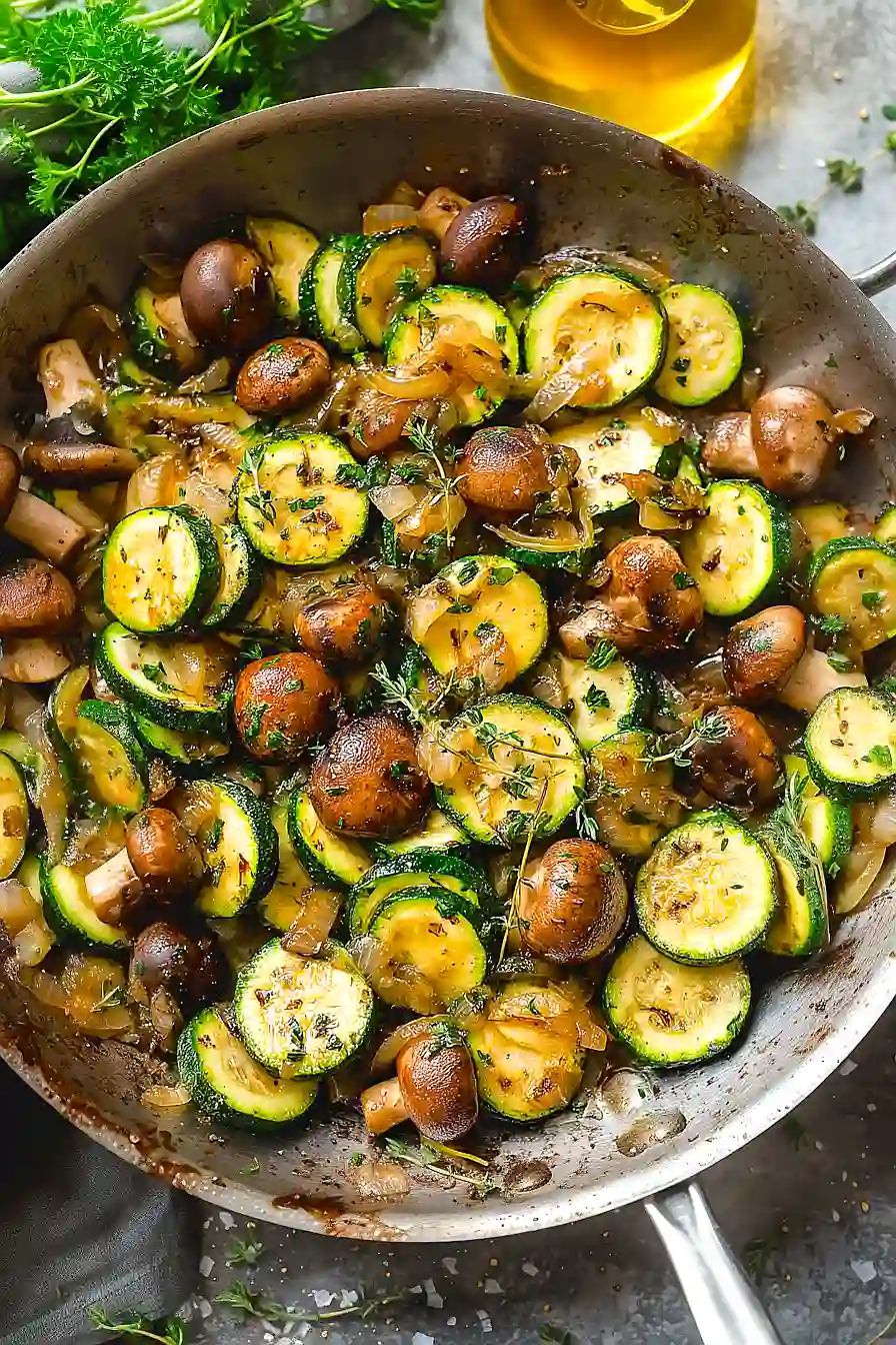 mushroom zucchini skillet