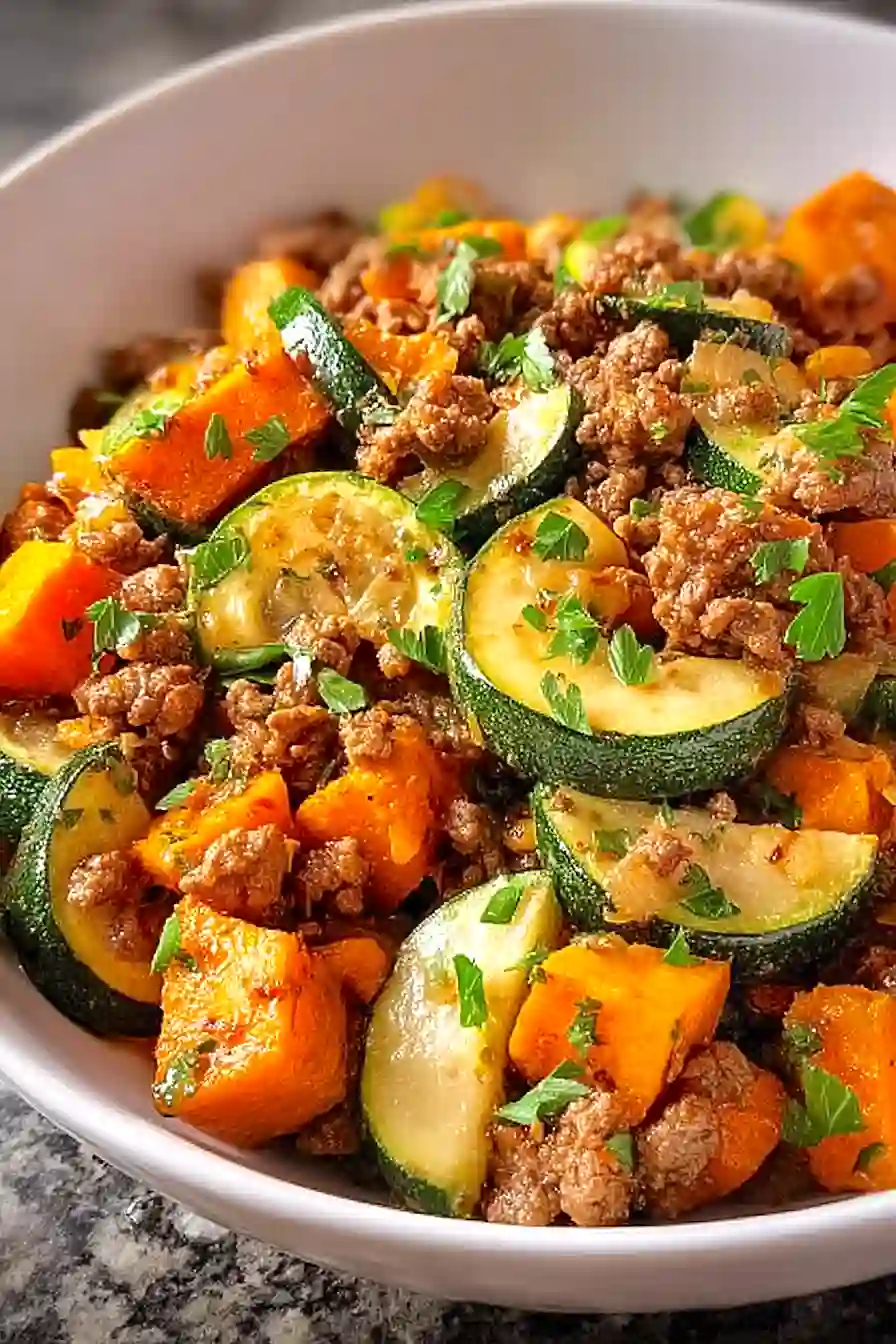 ground beef zucchini skillet