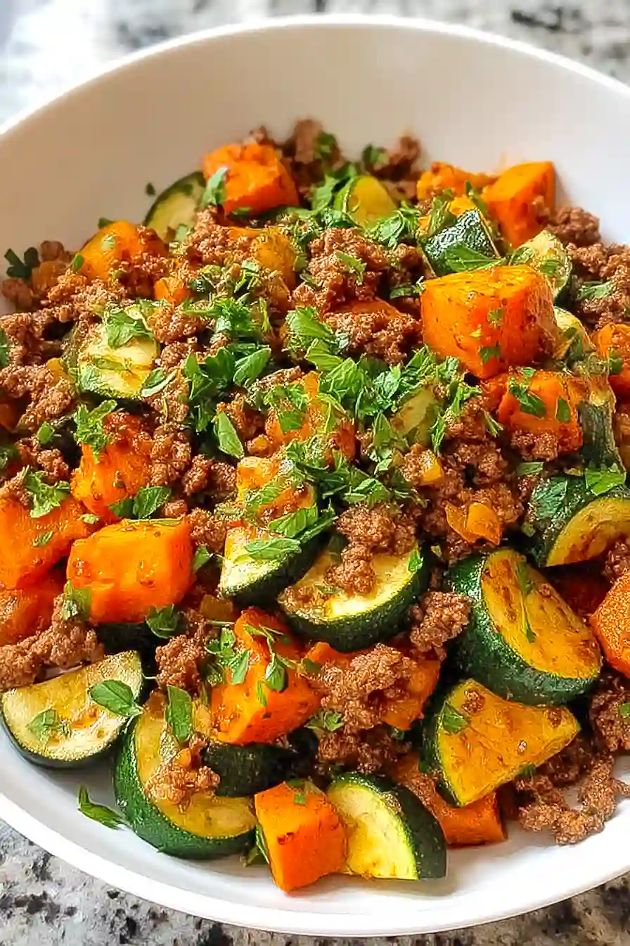 ground beef zucchini skillet