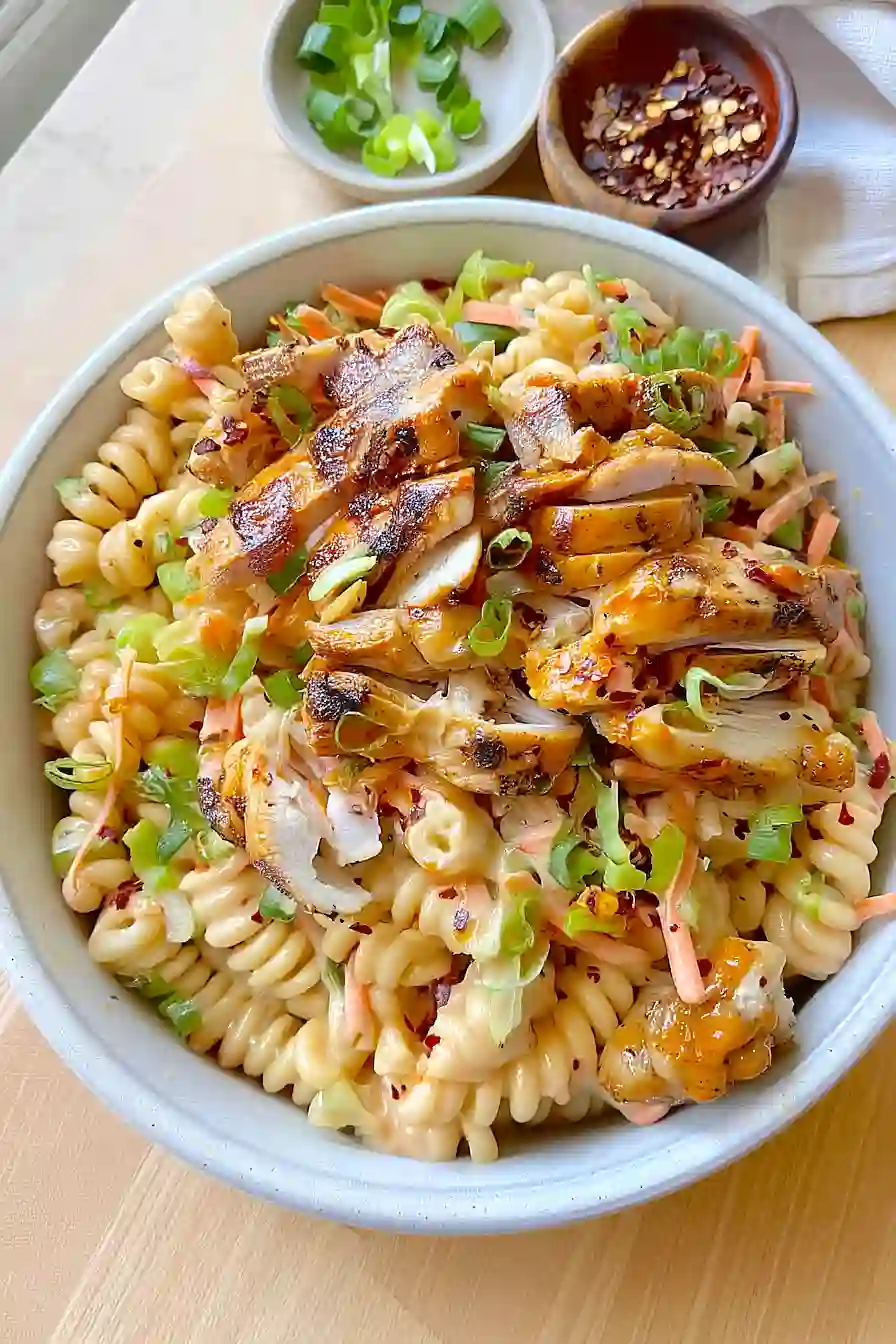 buffalo chicken pasta salad