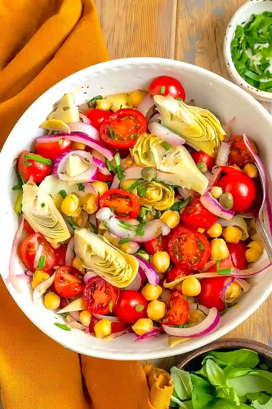 tuscan artichoke tomato salad