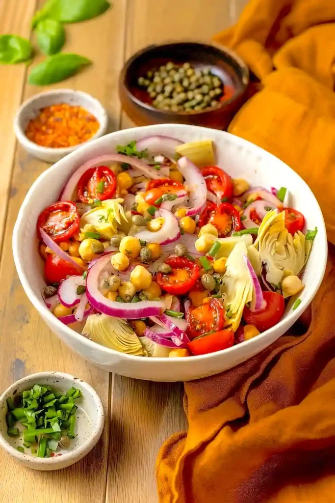 tuscan artichoke tomato salad