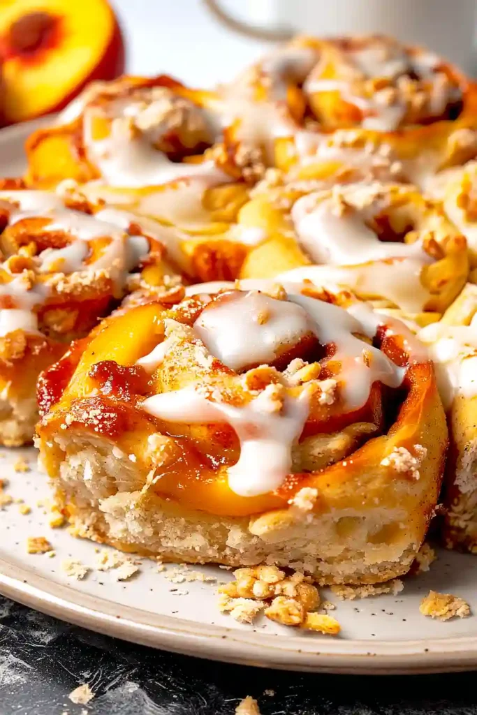 peach cobbler rolls
