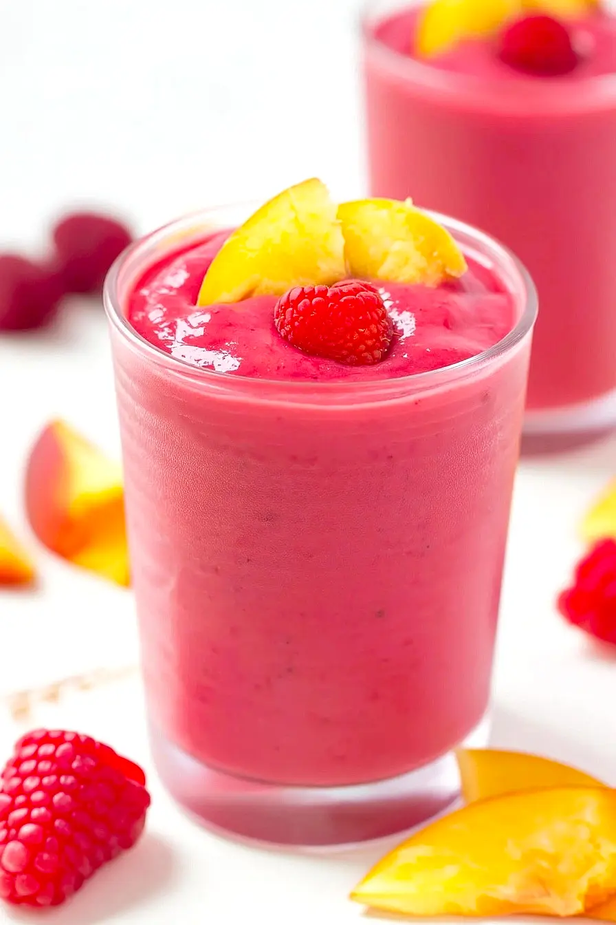 peach raspberry smoothie