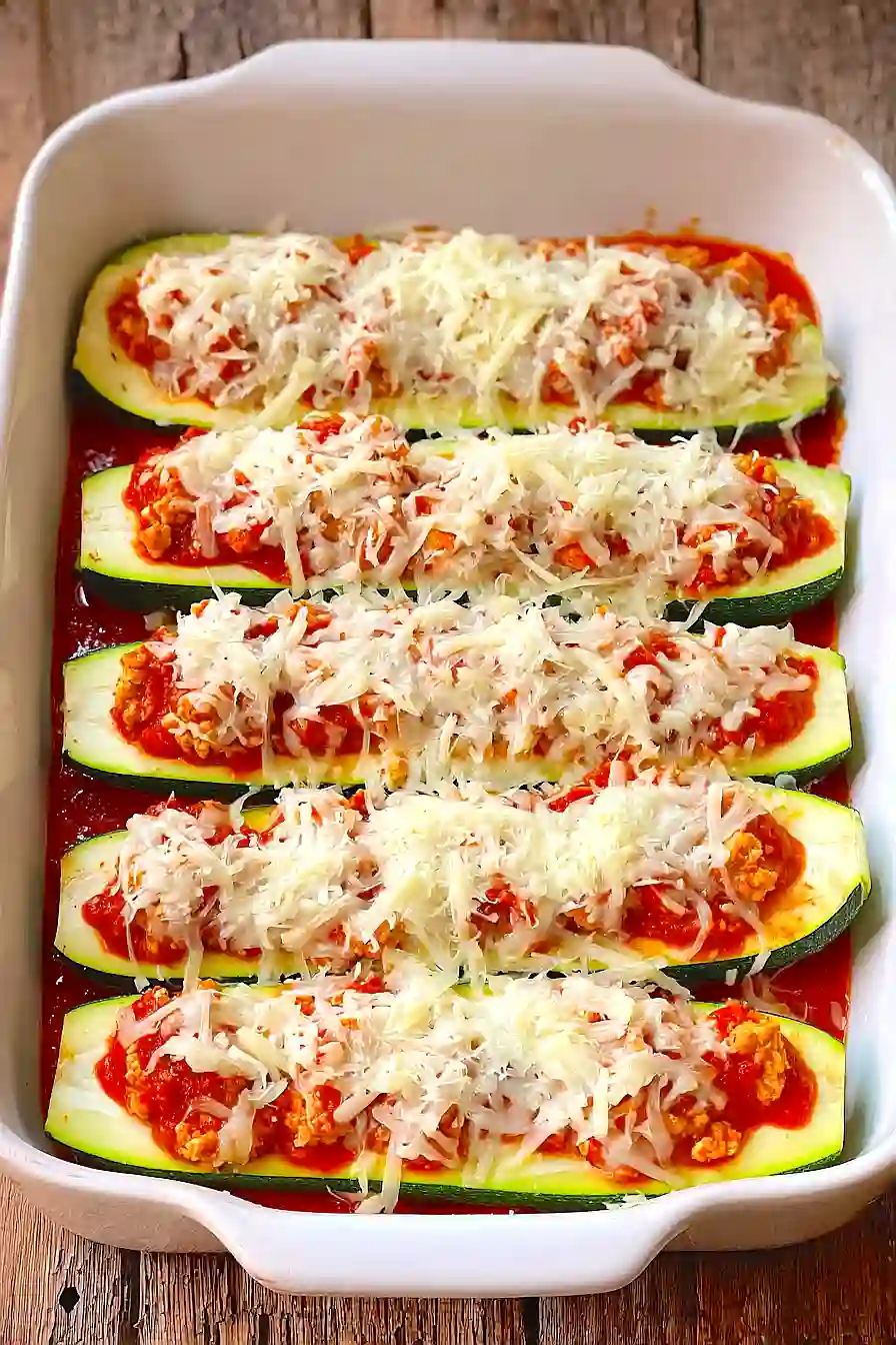 chicken parmesan zucchini boats
