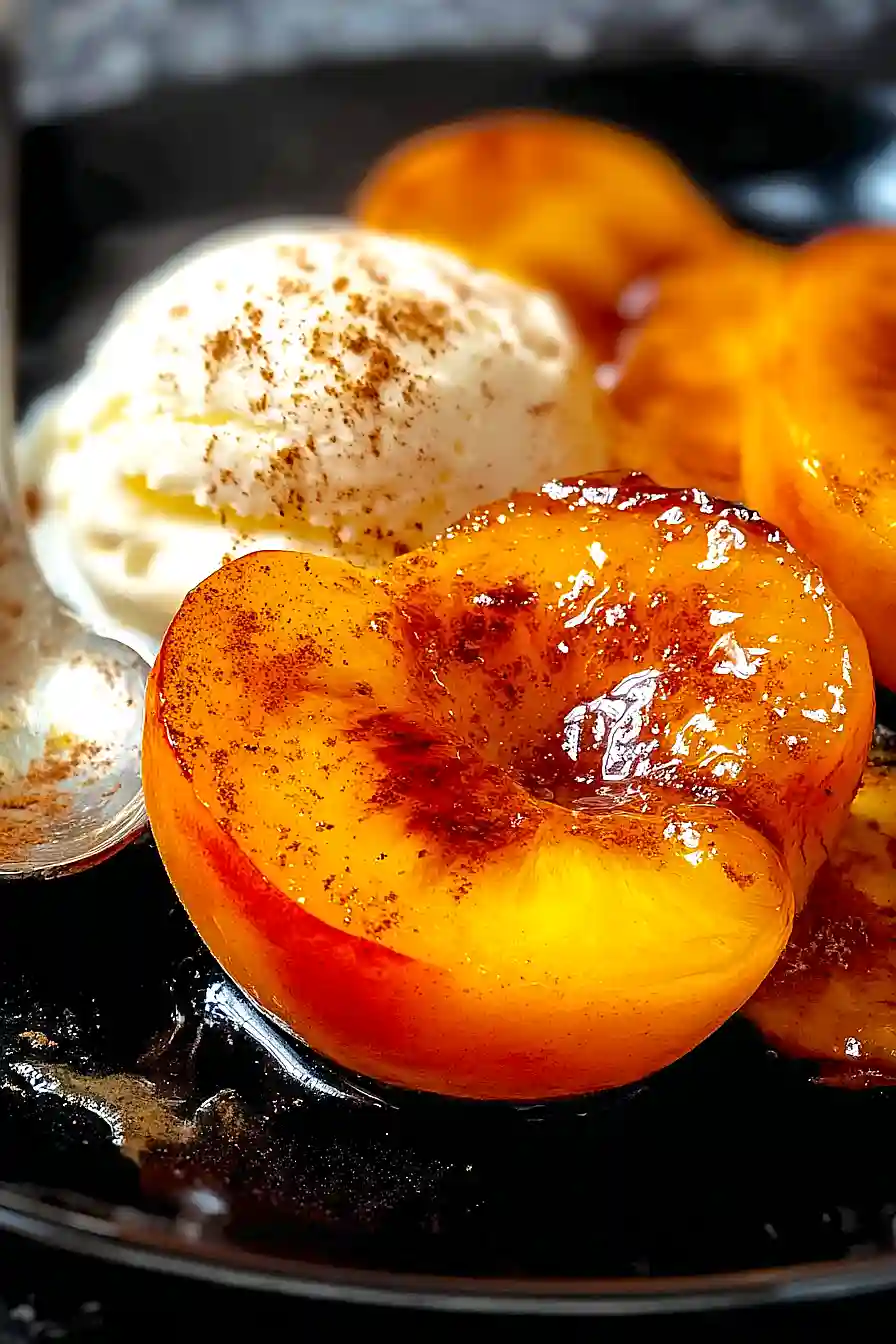fried peaches
