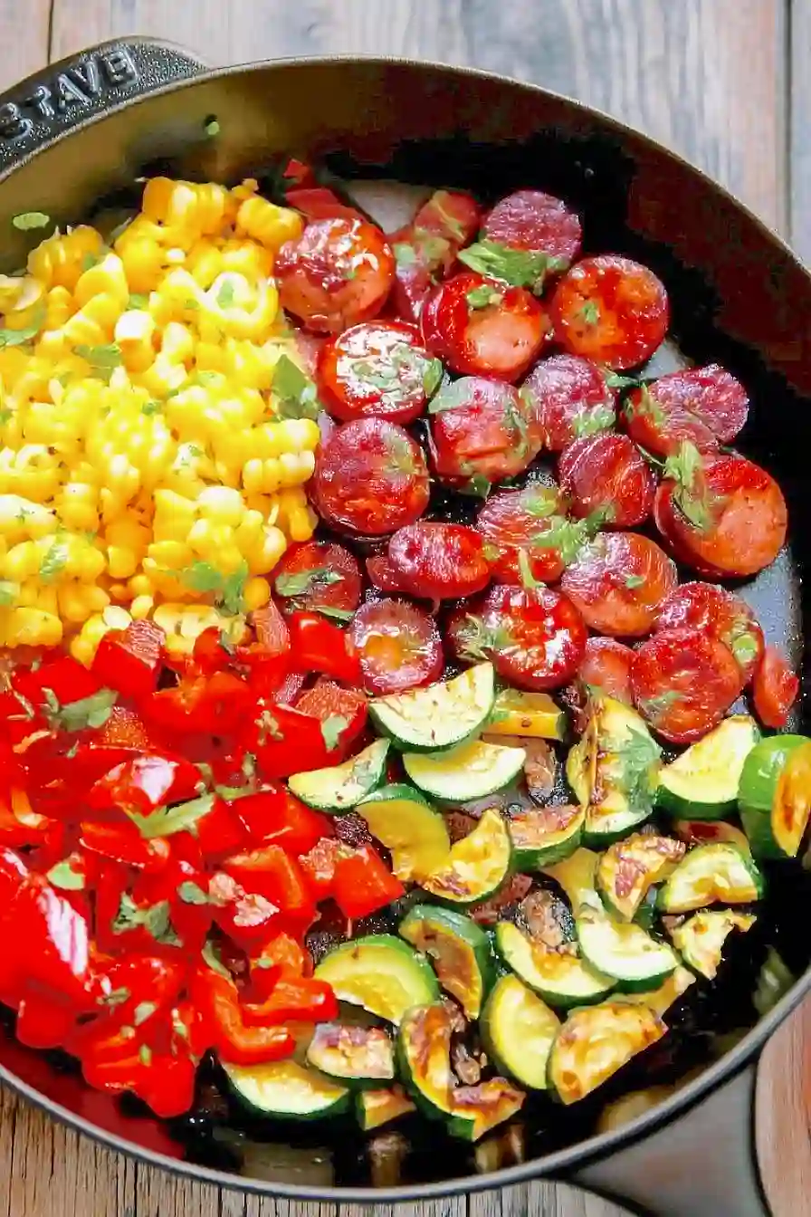 zucchini sausage skillet