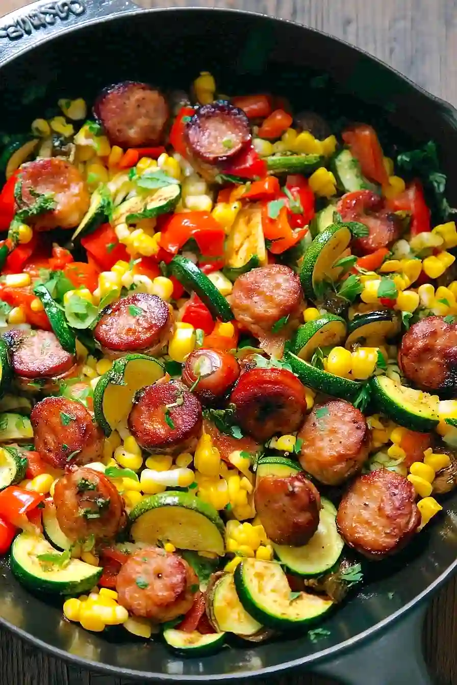 zucchini sausage skillet