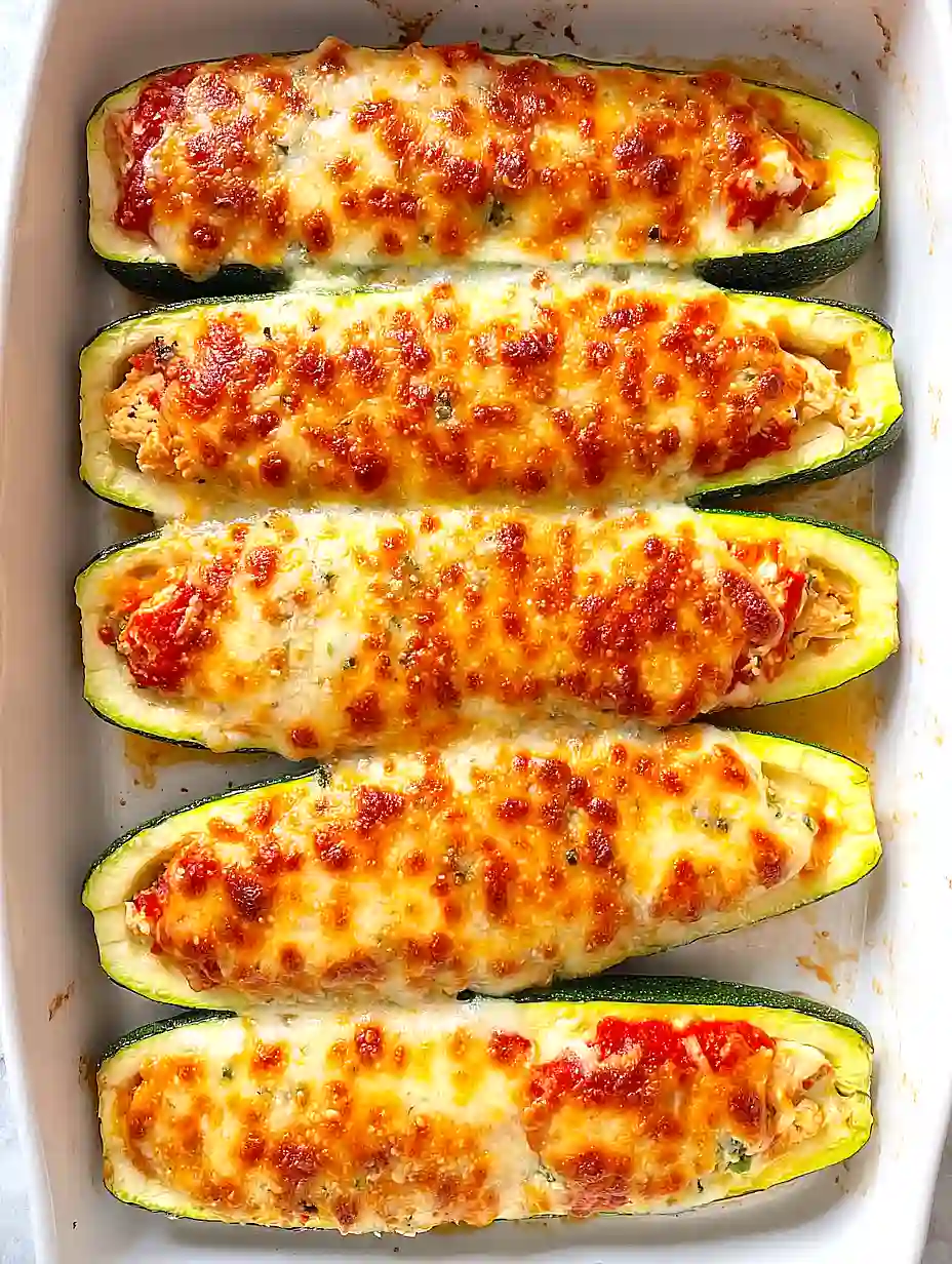 chicken parmesan zucchini boats