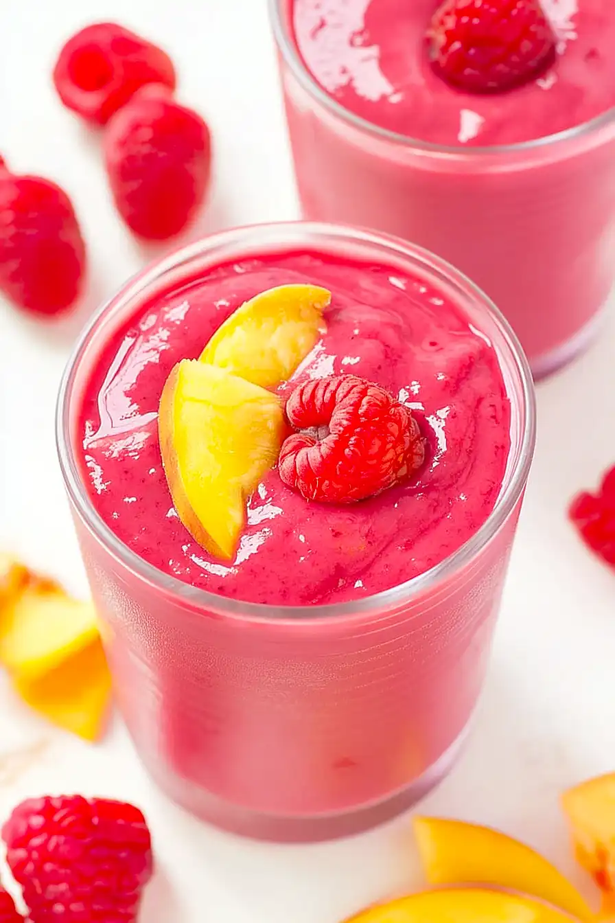 peach raspberry smoothie