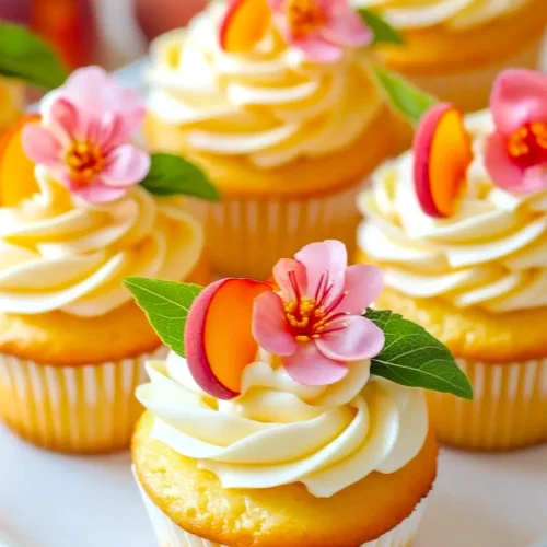 honey peach cupcakes