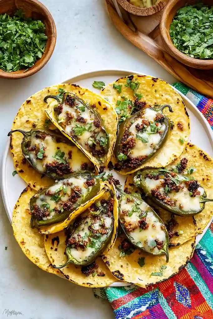 Cheese and Chorizo Stuffed Jalapeños