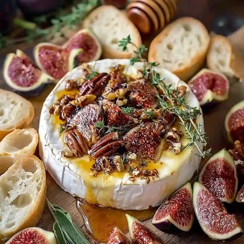 fig and pecan baked brie