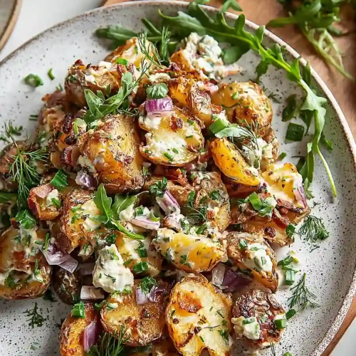 Crispy Smashed Potato Salad