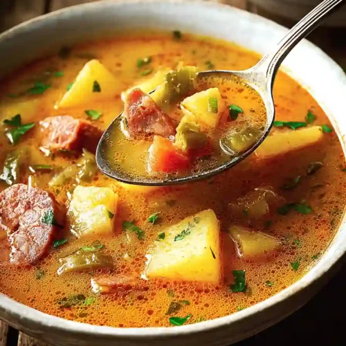 Spanish Potato Soup with Chorizo