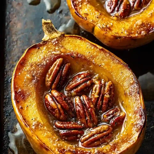 Maple Pecan Roasted Acorn Squash