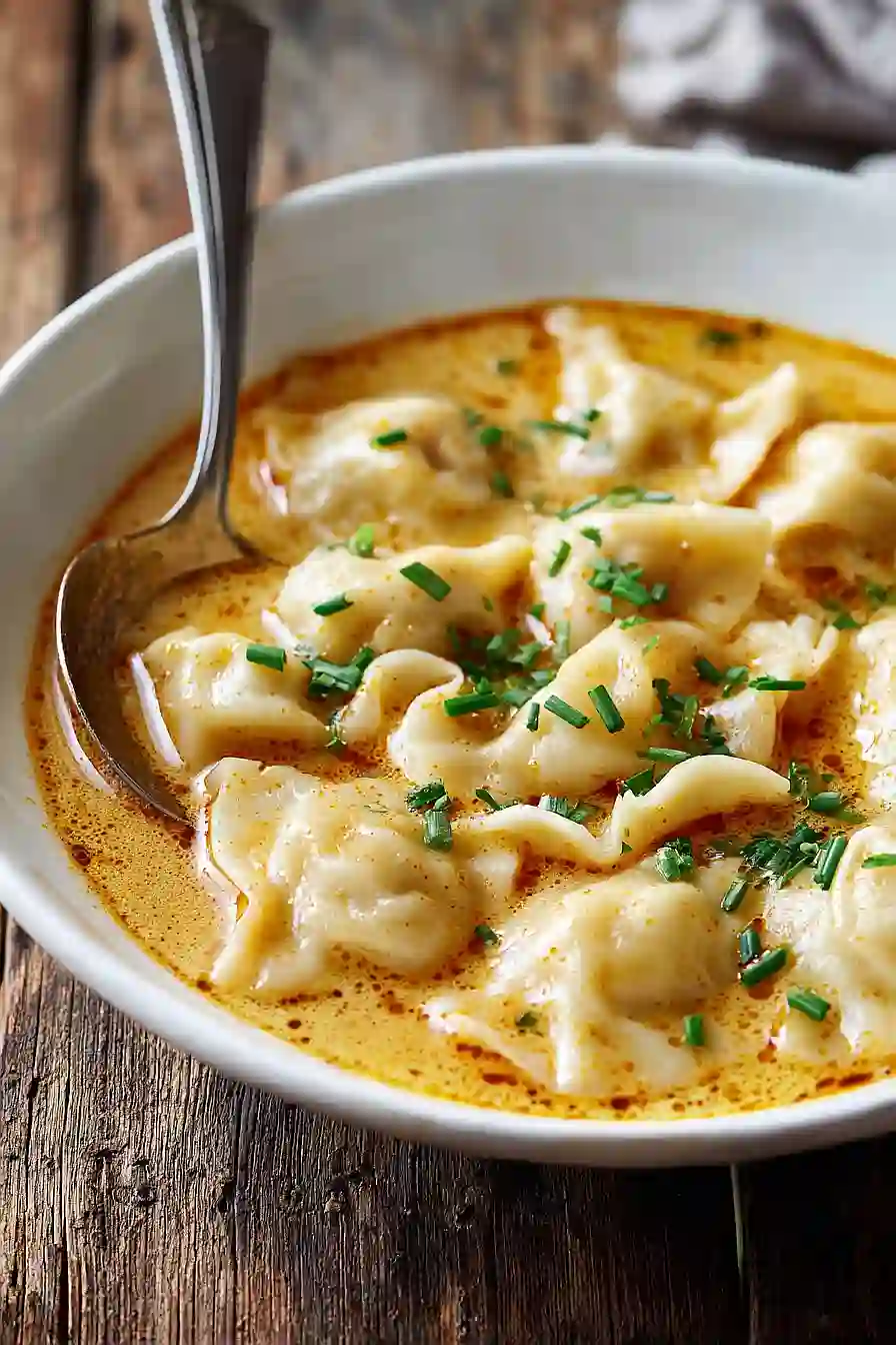 Thai Coconut Curry Dumpling Soup