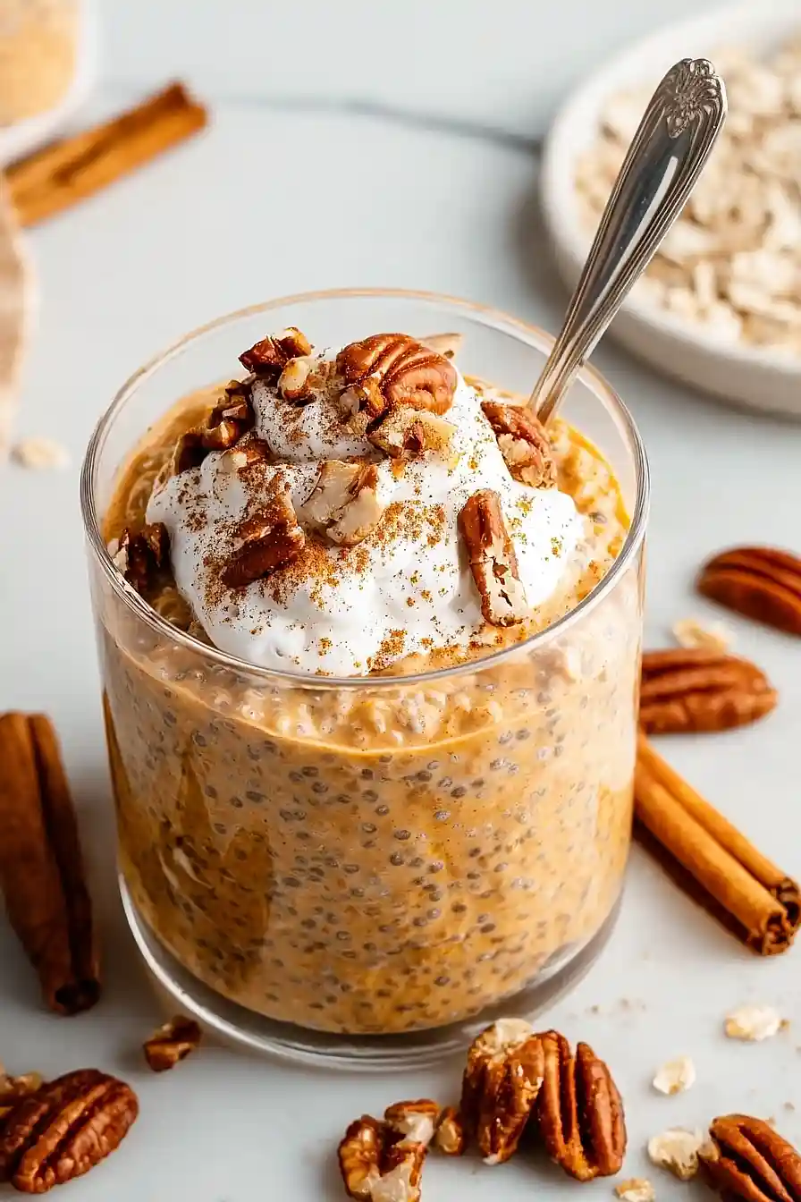 Pumpkin Pie Overnight Oats with Chia