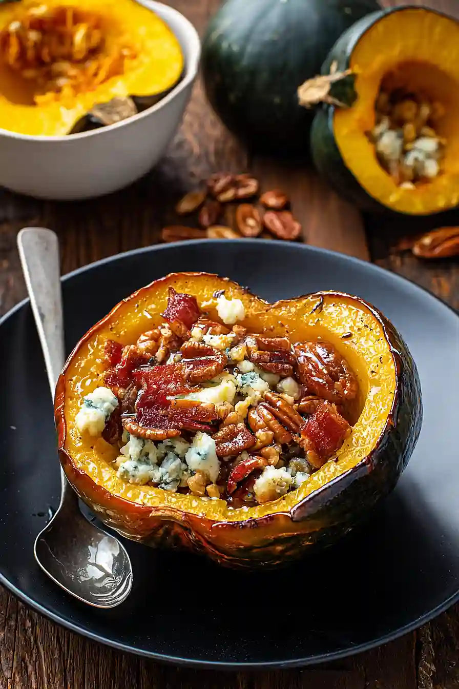 Maple Pecan Roasted Acorn Squash