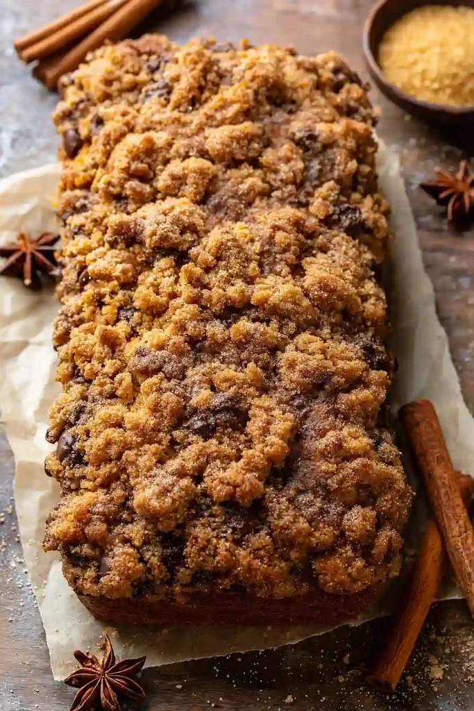 Pumpkin Chocolate Chip Streusel Bread