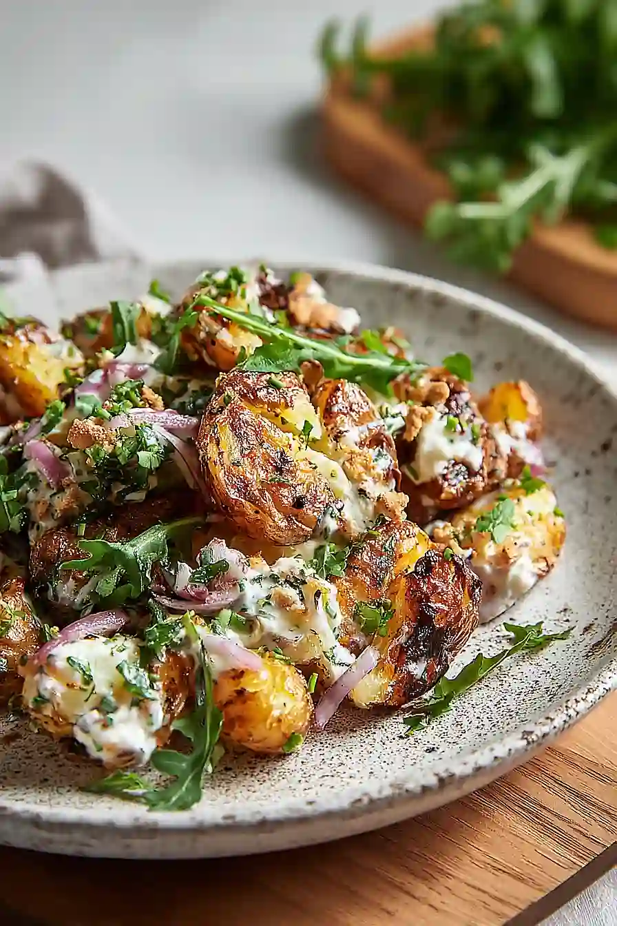 Crispy Smashed Potato Salad