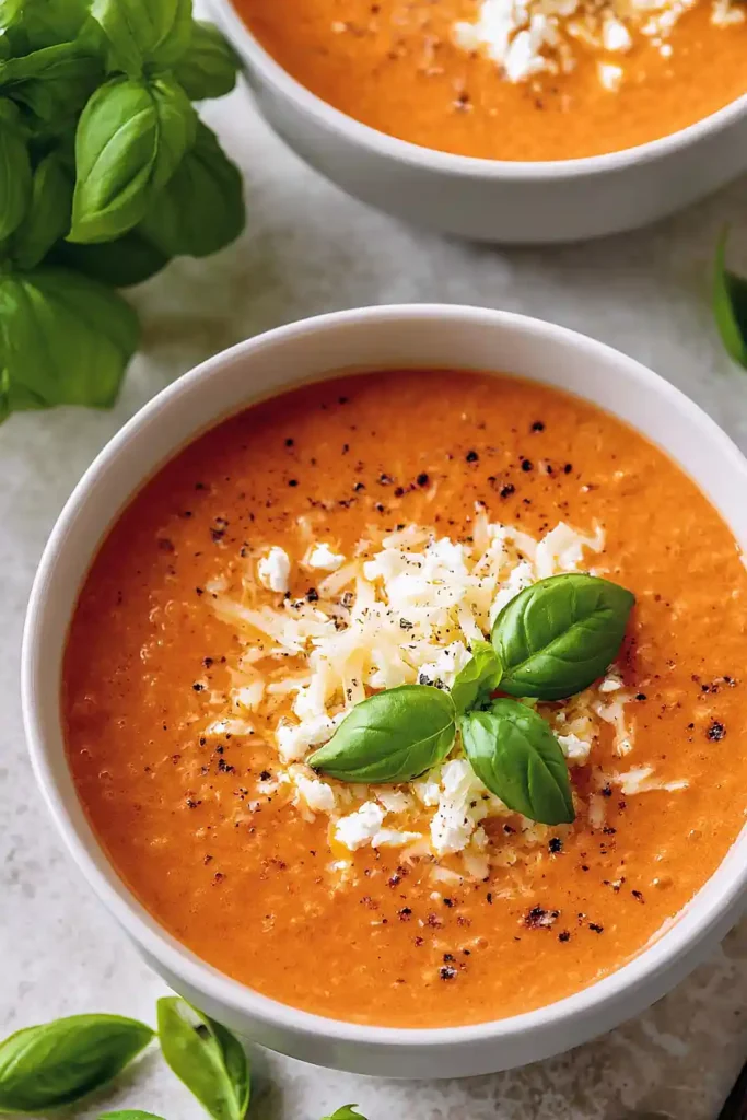 Cottage cheese Tomato Soup