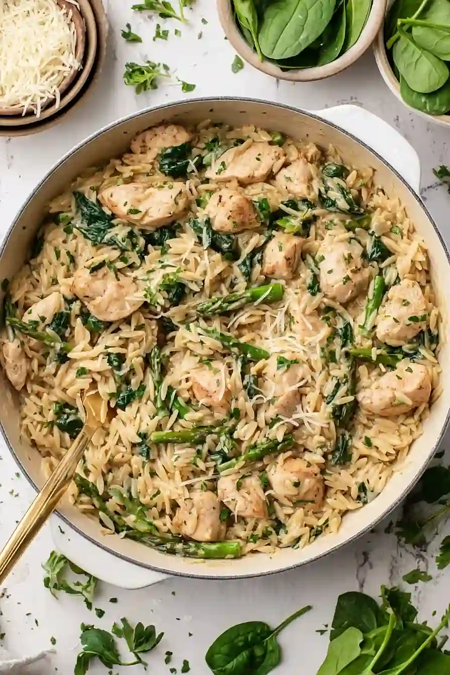 High Protein Chicken Orzo
