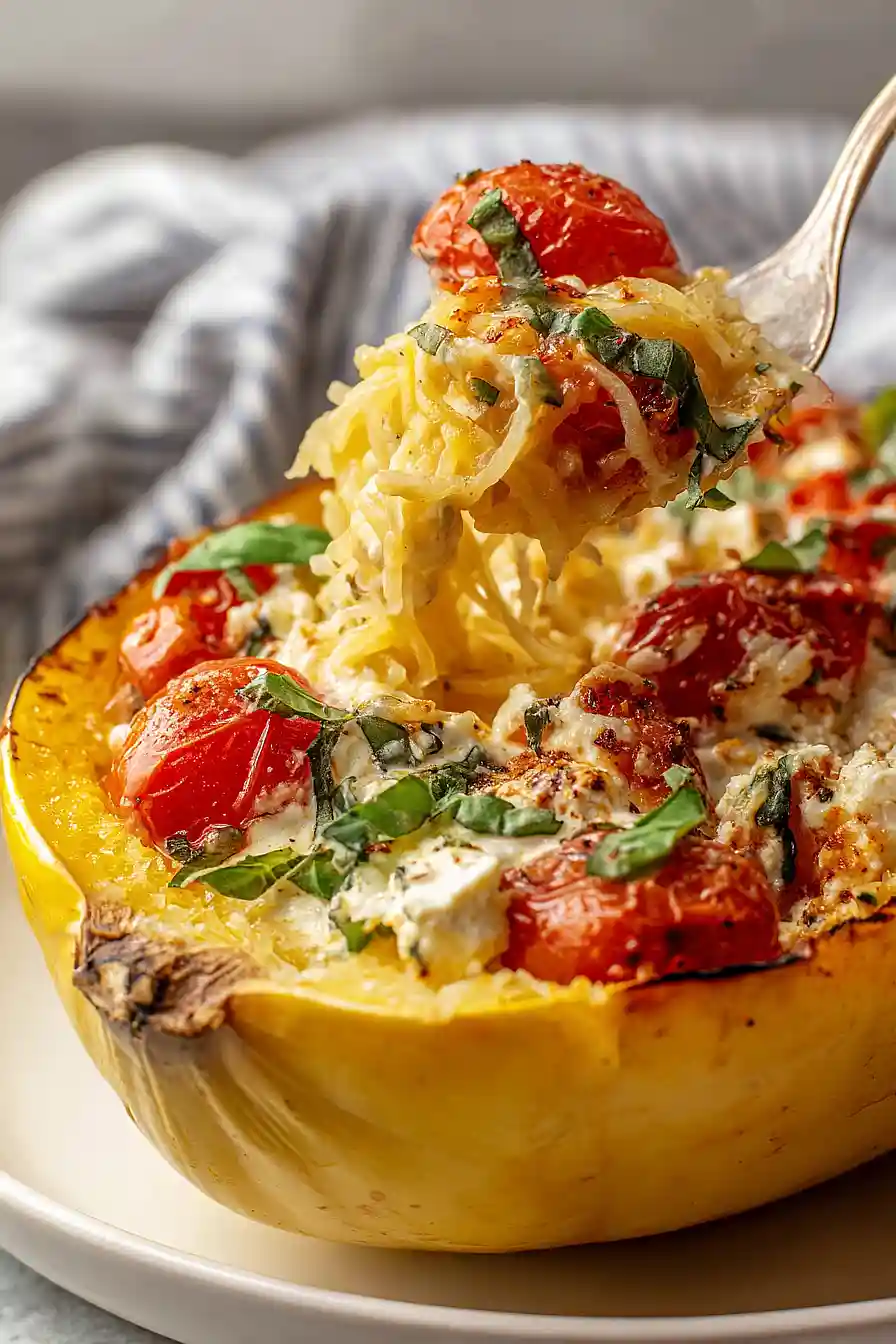 Baked Feta Spaghetti Squash