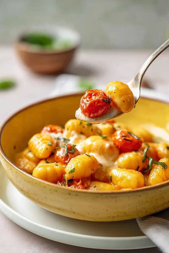 Tomato Gnocchi with Burrata