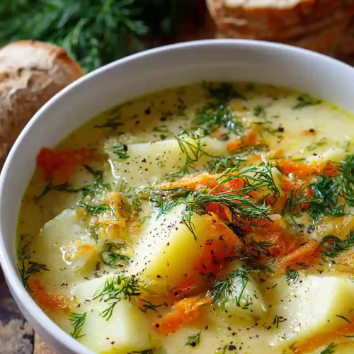Polish Dill Soup with Potatoes