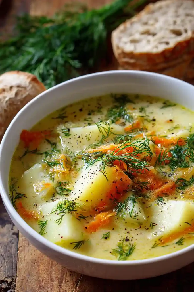 Polish Dill Soup with Potatoes