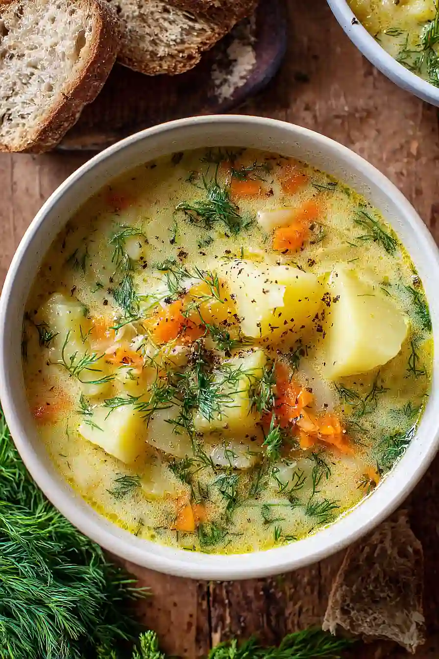 Polish Dill Soup with Potatoes