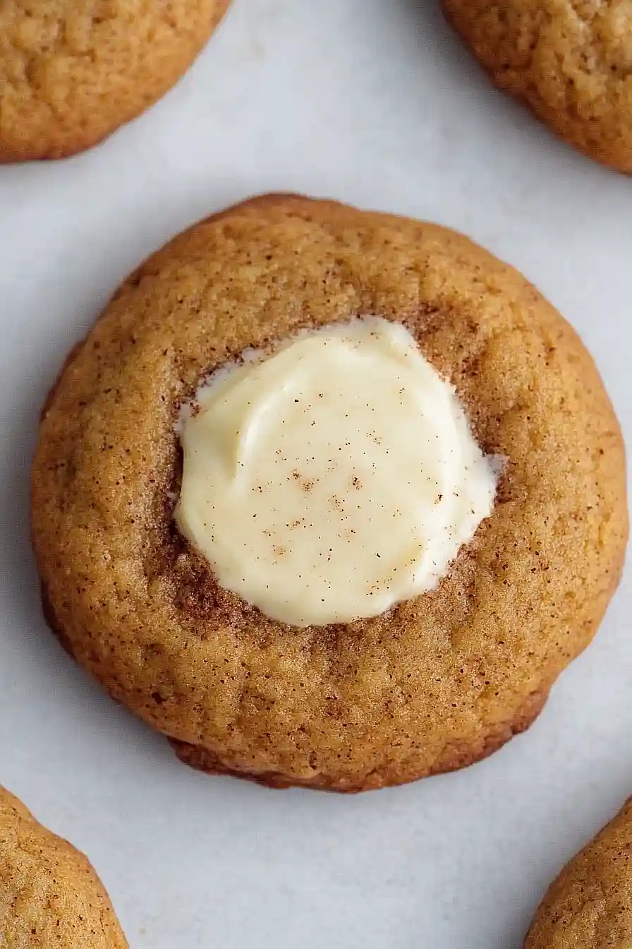 pumpkin cream cheese thumbprint cookies