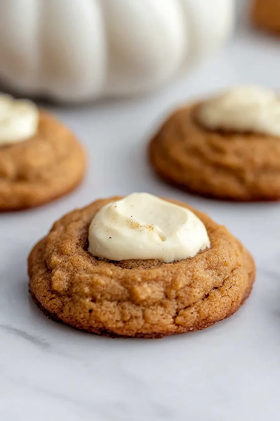 pumpkin cream cheese thumbprint cookies