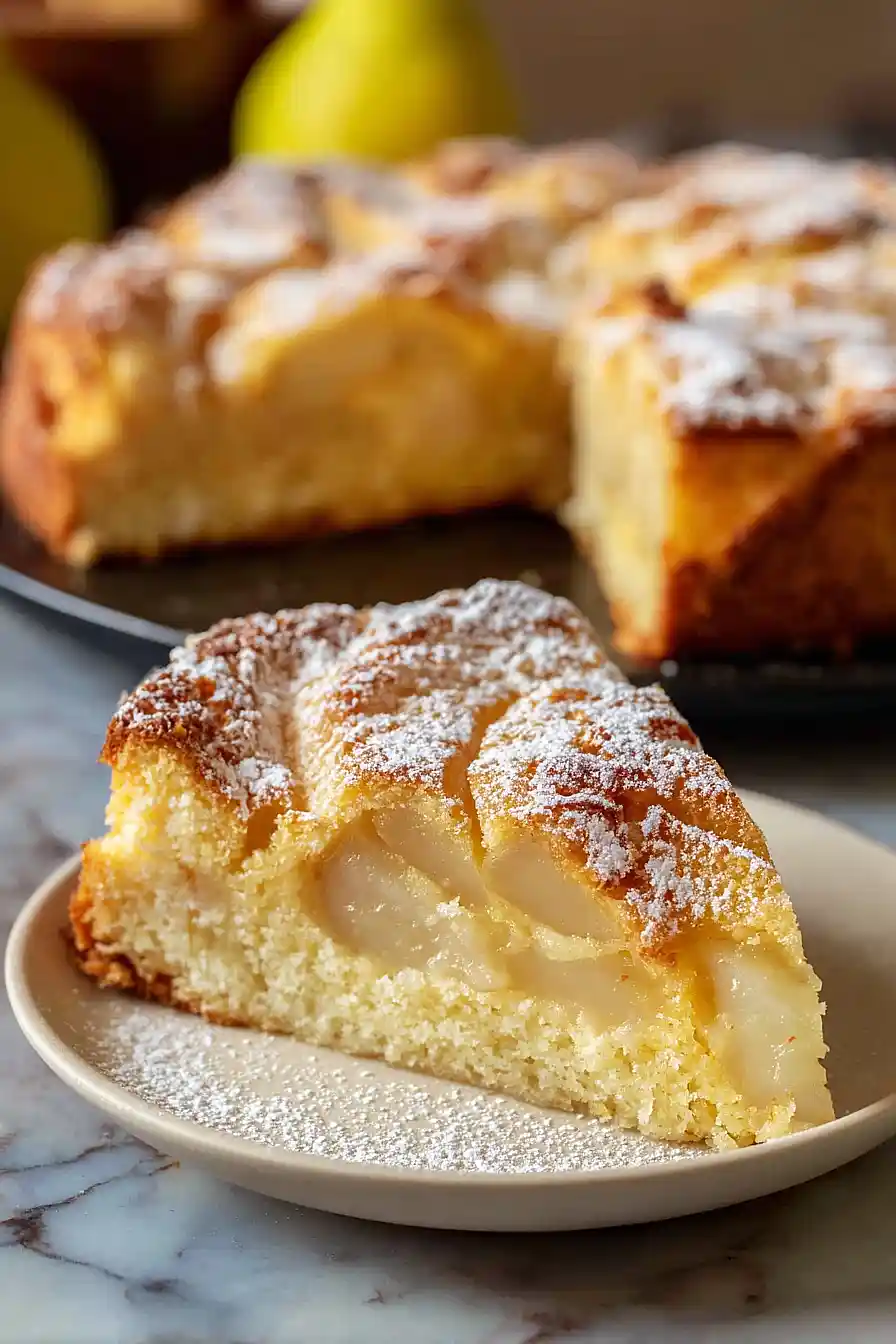 Italian Pear Ricotta Cake