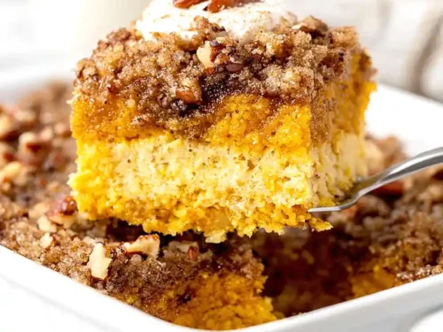 keto pumpkin dump cake