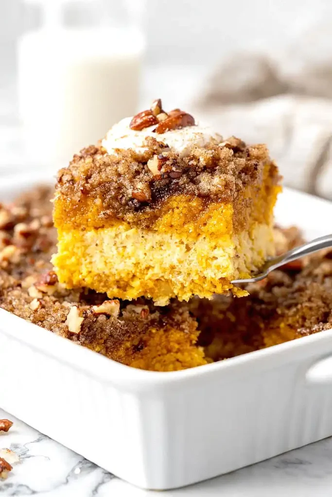 keto pumpkin dump cake