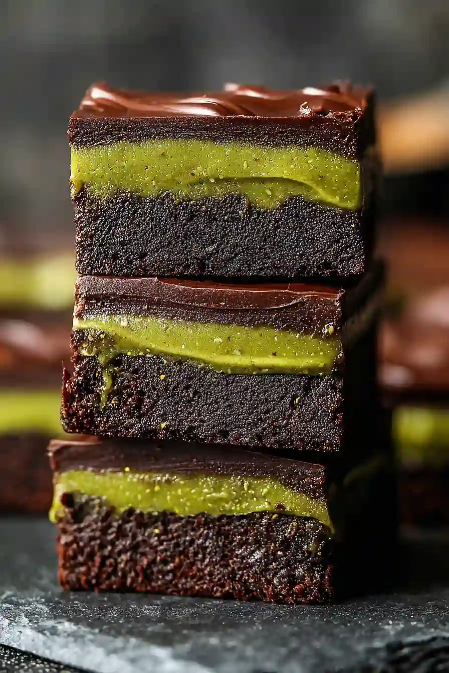 5-Ingredient No-bake Pistachio Brownies