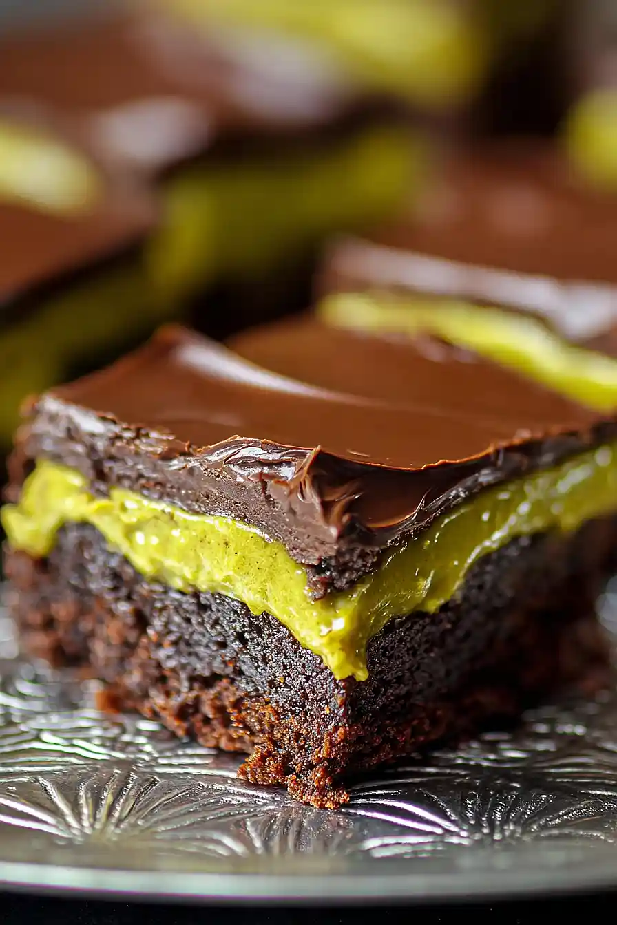 5-Ingredient No-bake Pistachio Brownies