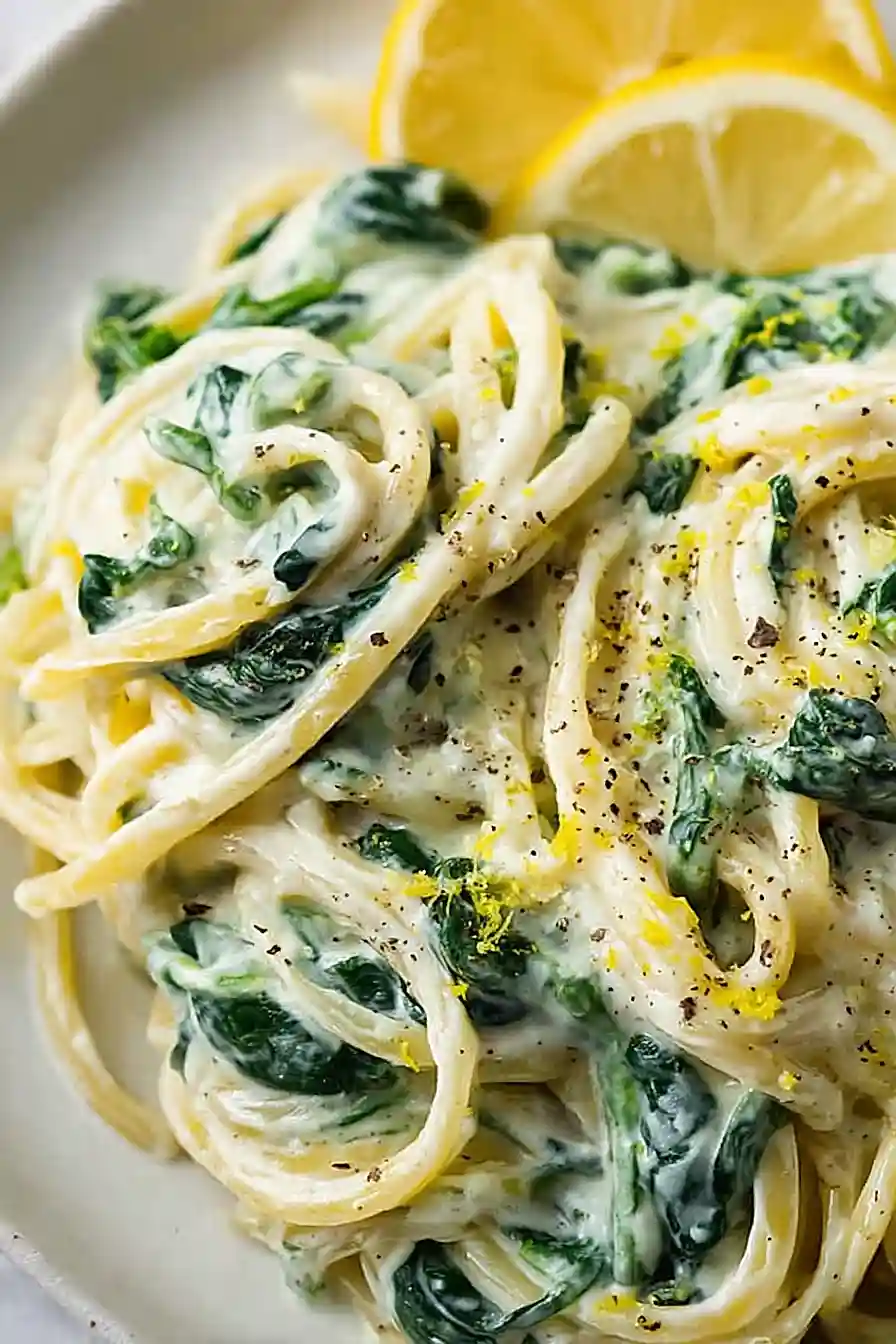 lemon ricotta pasta and spinach