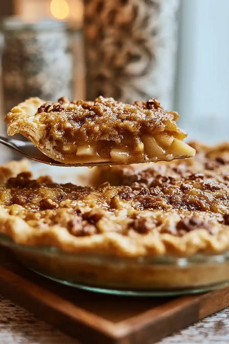 Maple Vanilla Walnut Pear Pie