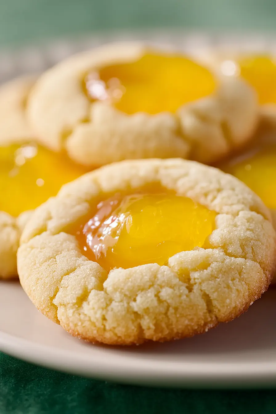 lemon curd thumbprint cookies