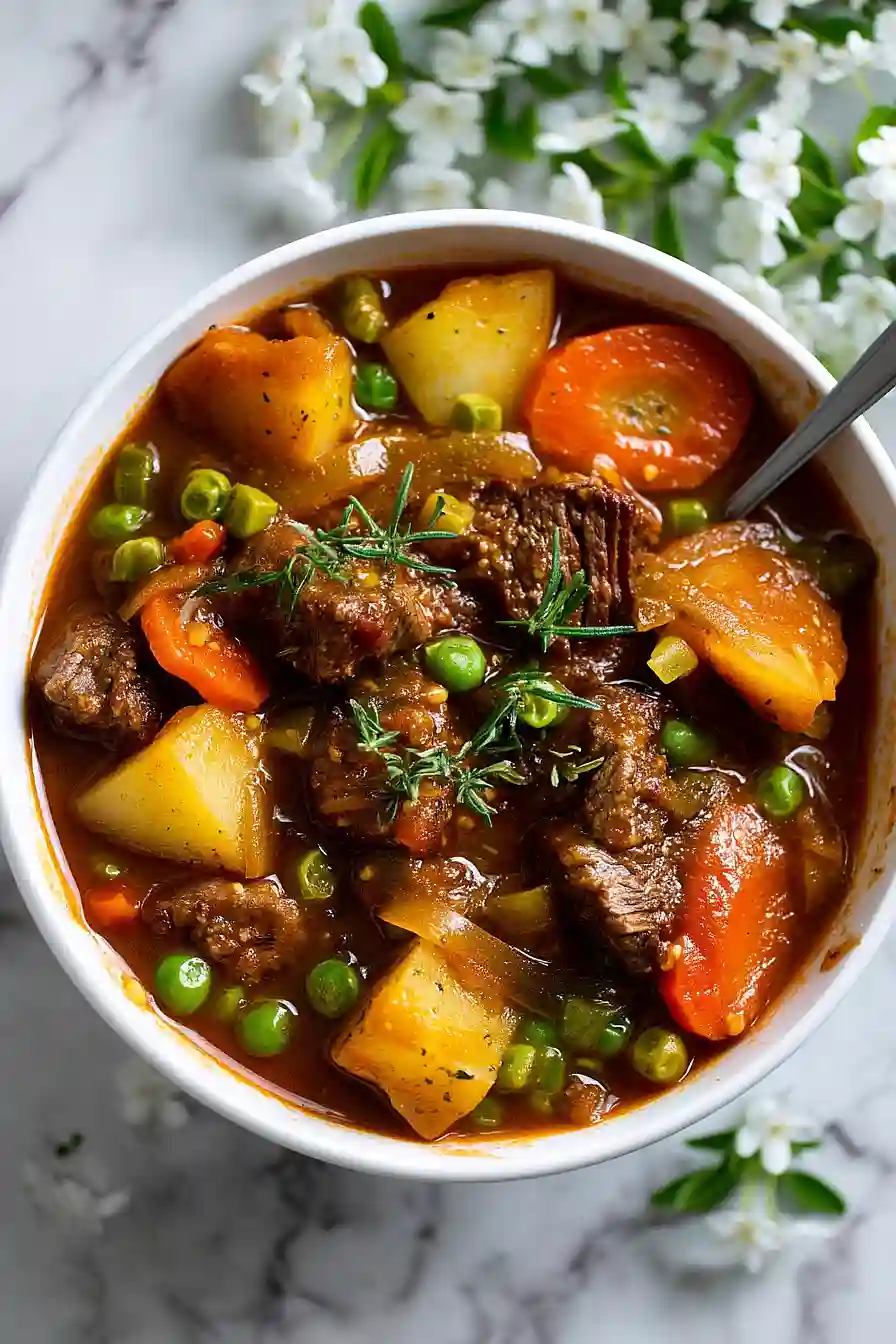v8 beef stew