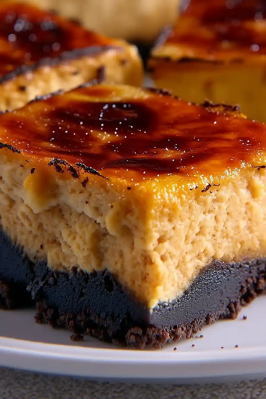 pumpkin crème brûlée cheesecake bars