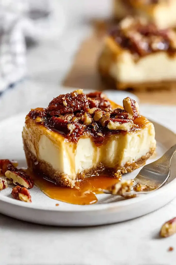 maple pecan cheesecake bars