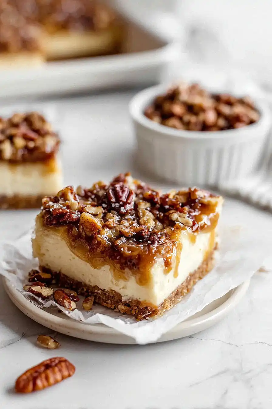 maple pecan cheesecake bars