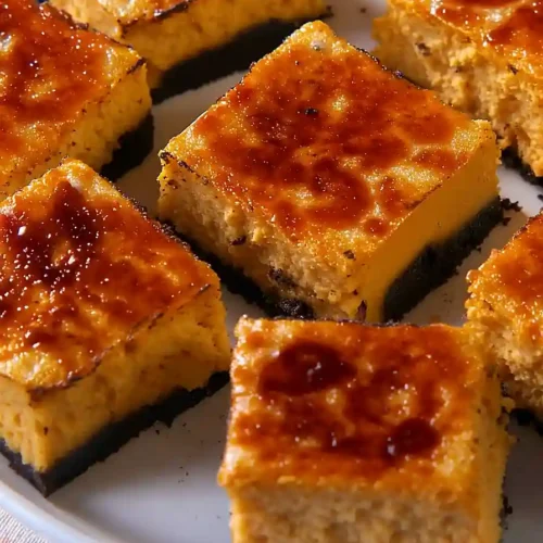 pumpkin crème brûlée cheesecake bars