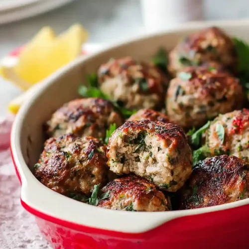 mediterranean ground turkey meatballs