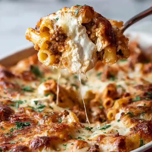 baked ziti with ground beef and ricotta