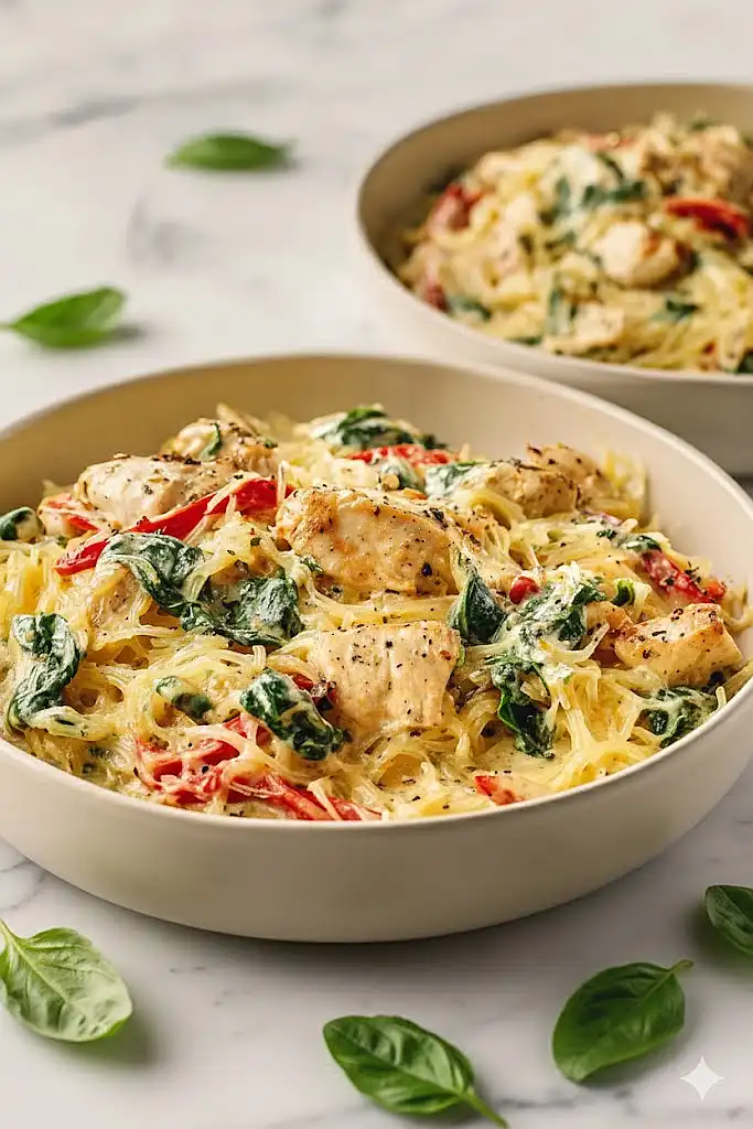 tuscan chicken and spaghetti squash